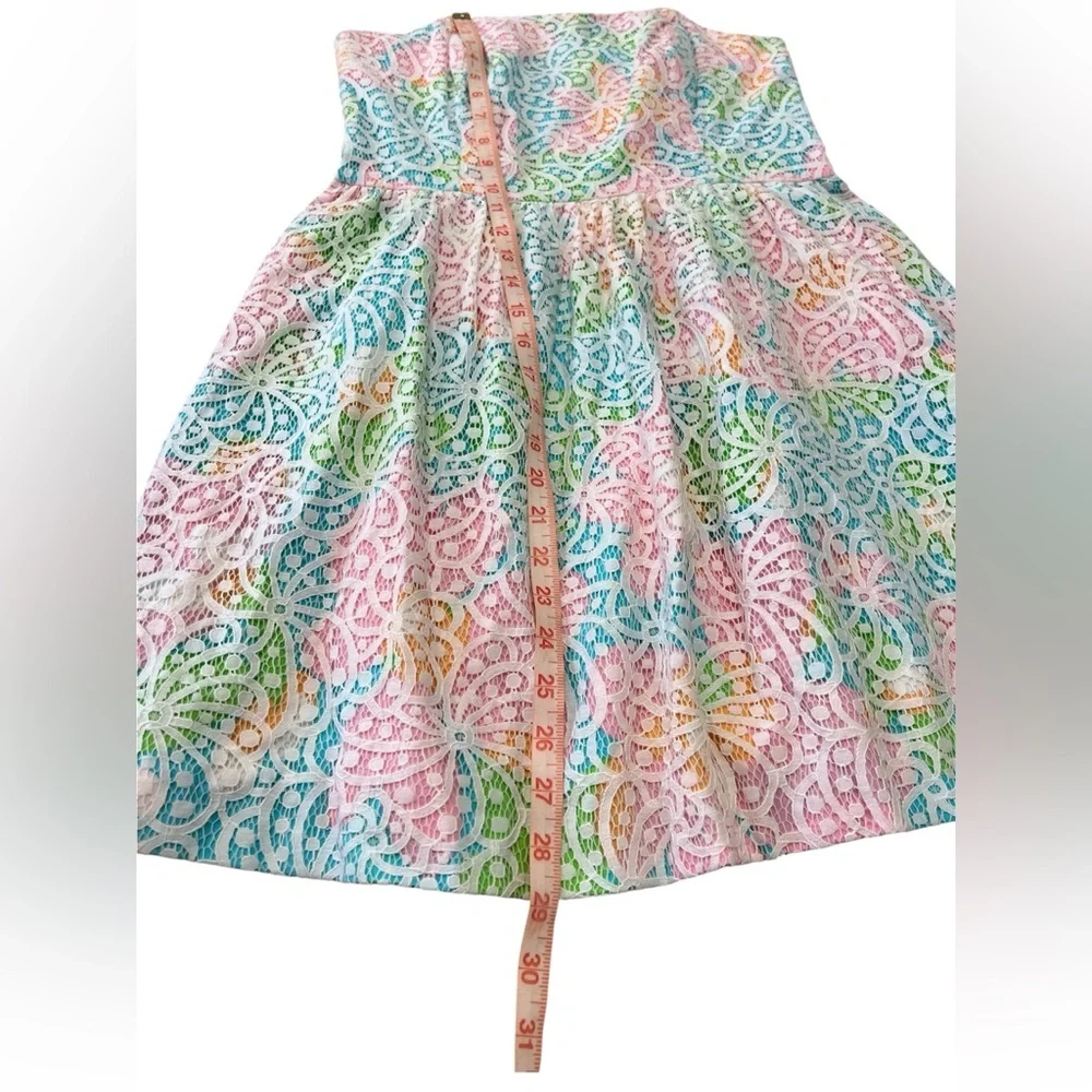 LILLY PULITZER LOTTIE STRAPLESS with Salisbury lace overlay dress size 8 EUC - Picture 7 of 7